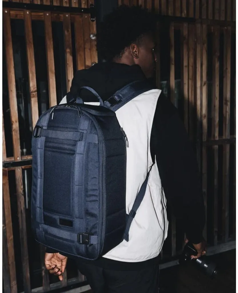 Db Journey Ramverk Backpack - Durable Travel Backpack with Laptop Compartment & Pockets for Work, Luggage Backpack with Roller Bag Hook Up System, 21L - Blue Hour
