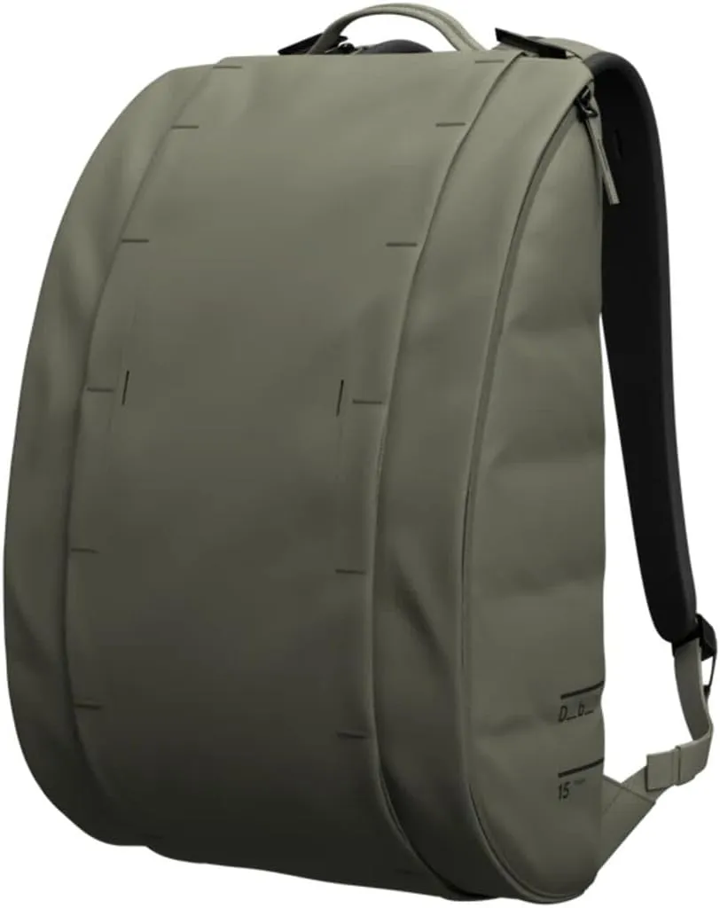 Db Journey The Hugger Backpack - Durable Travel Backpack with Laptop Compartment & Pockets for Work, Luggage Backpack with Roller Bag Hook Up System, 15L - Moss Green