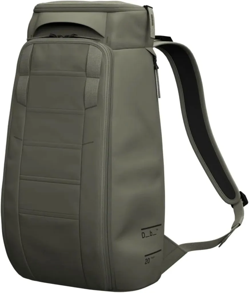 Db Journey The Hugger Backpack - Durable Travel Backpack with Laptop Compartment & Pockets for Work, Luggage Backpack with Roller Bag Hook Up System, 20L - Moss Green