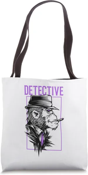 Detective Basically A Detective Ape Funny Men Cartoon Fans Tote Bag