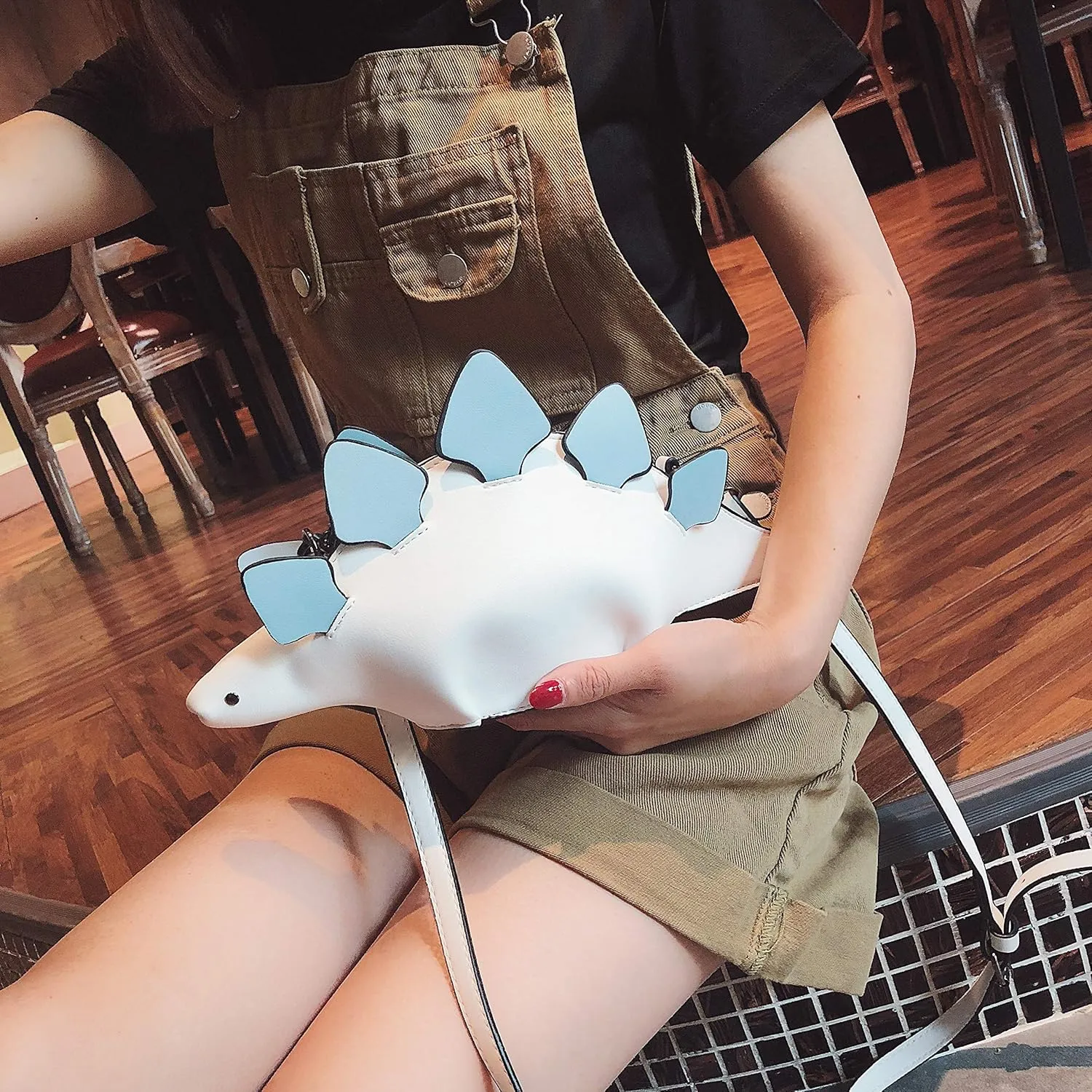 Dinosaur Shoulder Purses,PU Stegosaurus CrossBody Bag for Girl Women