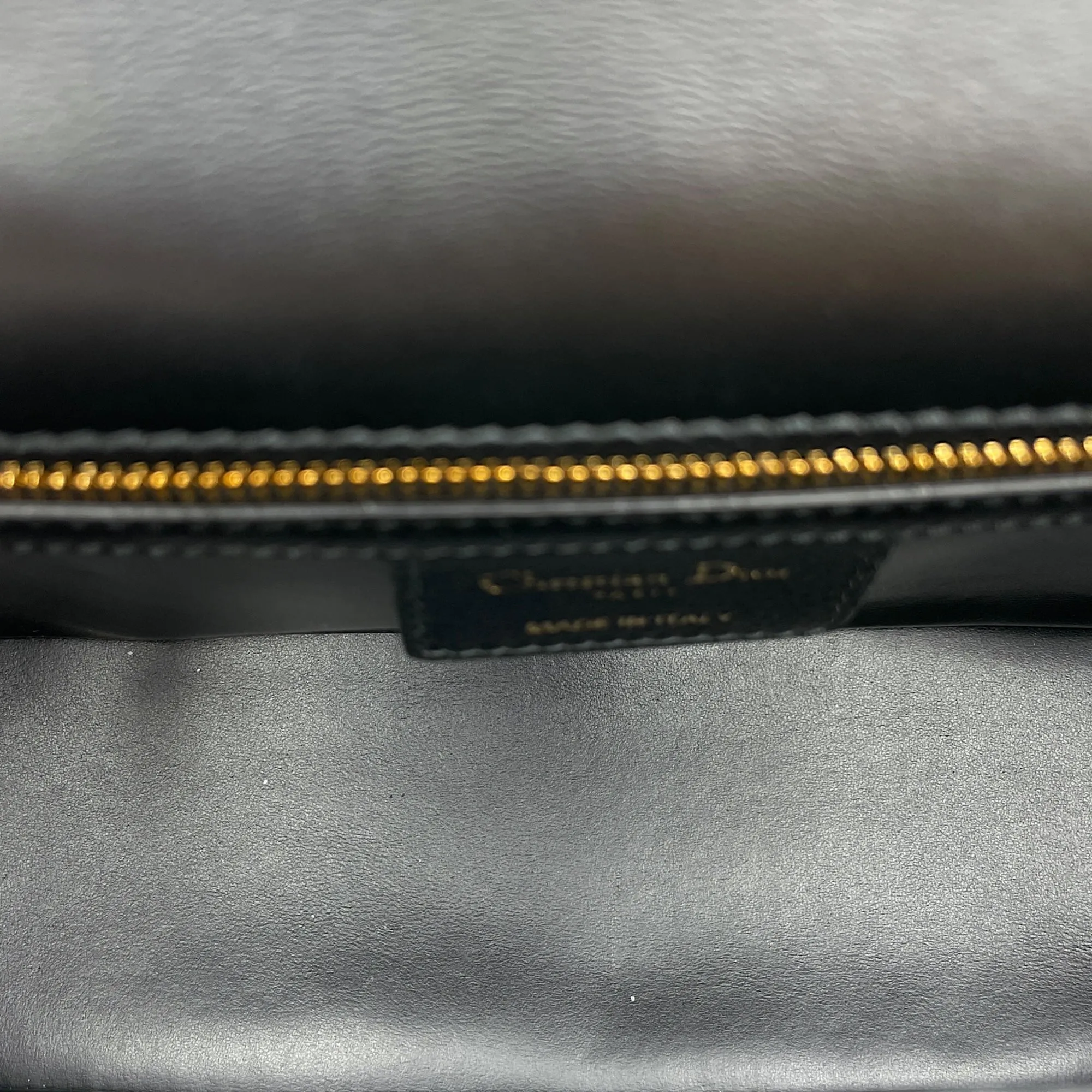 Dior Caro Black Crossbody Bag in Calfskin, Gold hardware