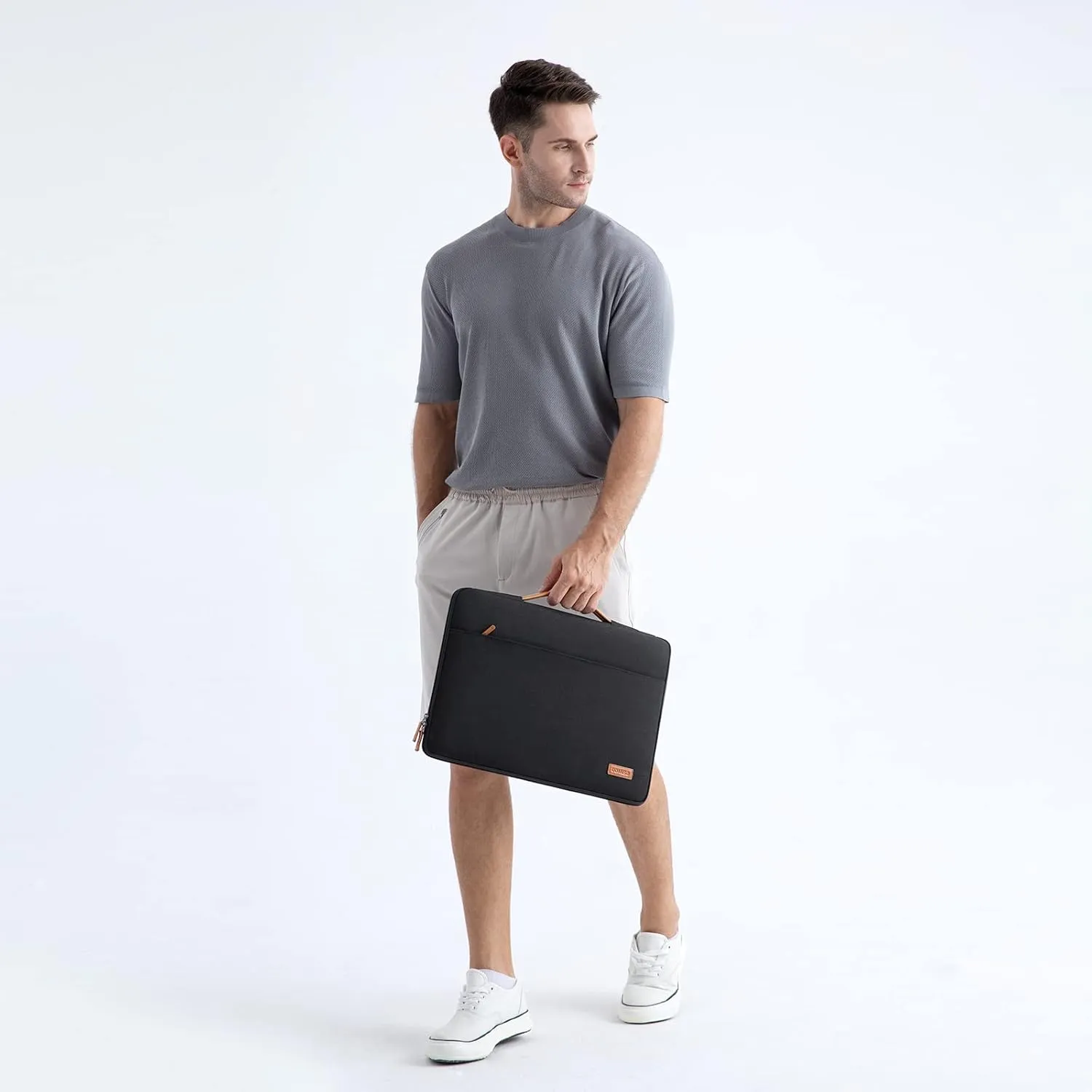 DOMISO 13 inch Laptop Sleeve Case Waterproof Carrying Bag for 12.5-13" Notebook/13 MacBook/12.9" iPad Pro/13 MacBook Air Retina 2018/12.3" Microsoft Surface Pro, Black