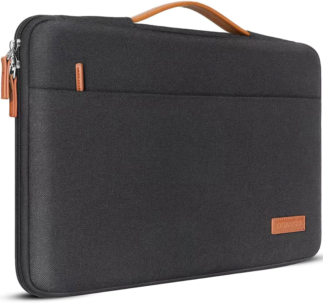 DOMISO 13 inch Laptop Sleeve Case Waterproof Carrying Bag for 12.5-13" Notebook/13 MacBook/12.9" iPad Pro/13 MacBook Air Retina 2018/12.3" Microsoft Surface Pro, Black