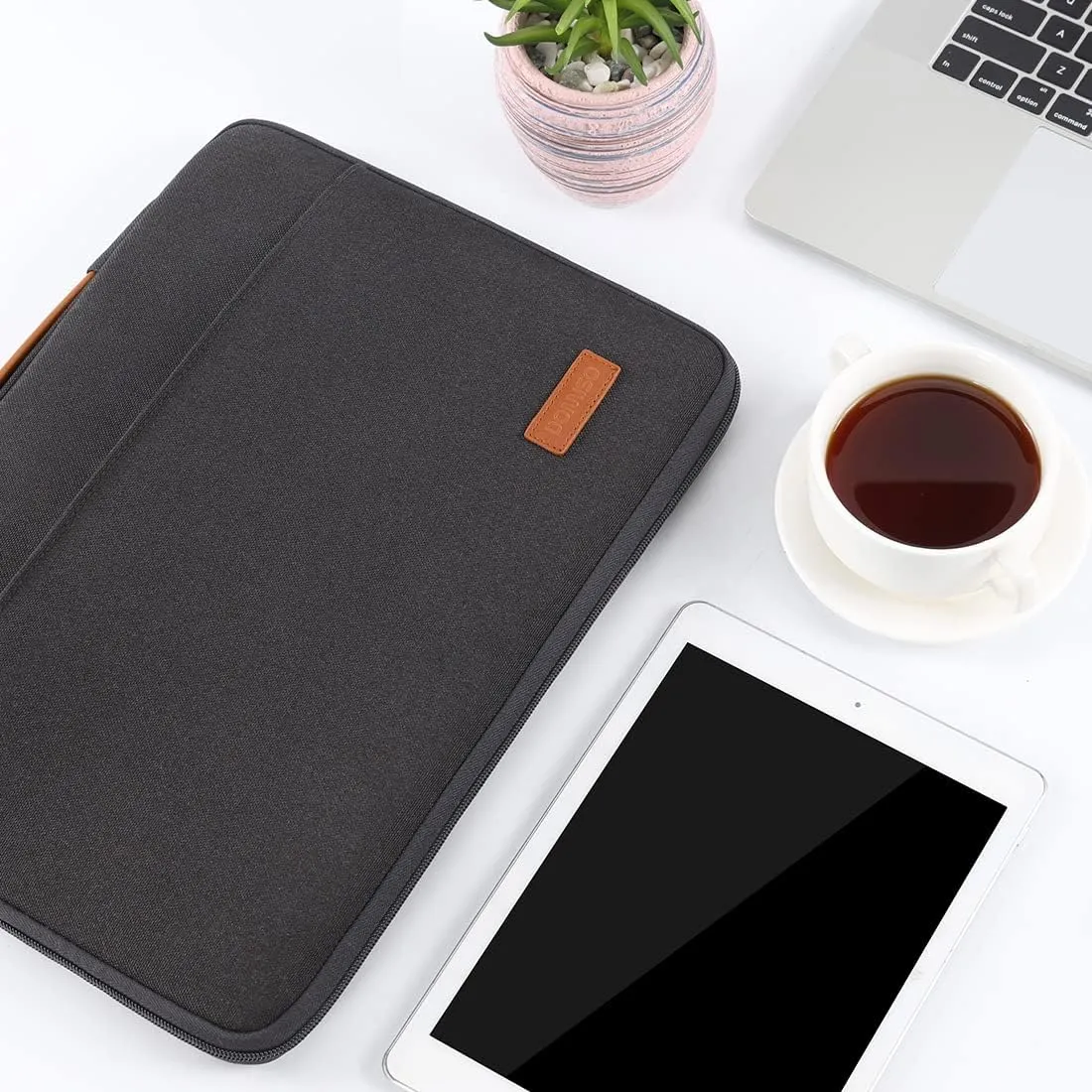 DOMISO 13 inch Laptop Sleeve Case Waterproof Carrying Bag for 12.5-13" Notebook/13 MacBook/12.9" iPad Pro/13 MacBook Air Retina 2018/12.3" Microsoft Surface Pro, Black