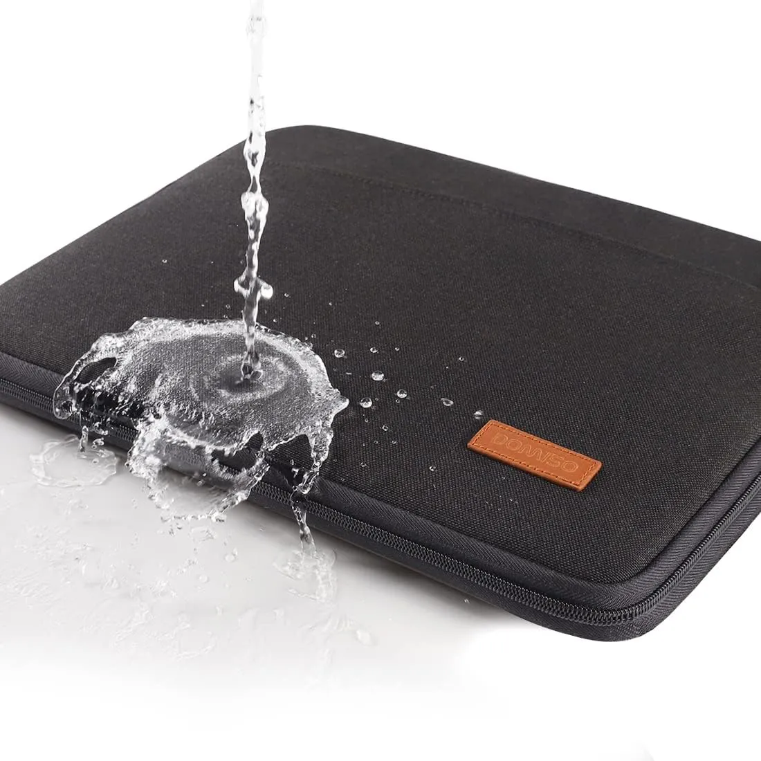 DOMISO 13 inch Laptop Sleeve Case Waterproof Carrying Bag for 12.5-13" Notebook/13 MacBook/12.9" iPad Pro/13 MacBook Air Retina 2018/12.3" Microsoft Surface Pro, Black