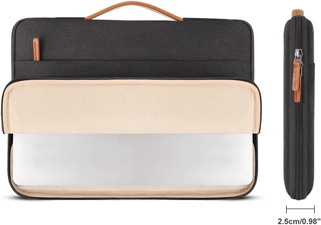 DOMISO 13 inch Laptop Sleeve Case Waterproof Carrying Bag for 12.5-13" Notebook/13 MacBook/12.9" iPad Pro/13 MacBook Air Retina 2018/12.3" Microsoft Surface Pro, Black