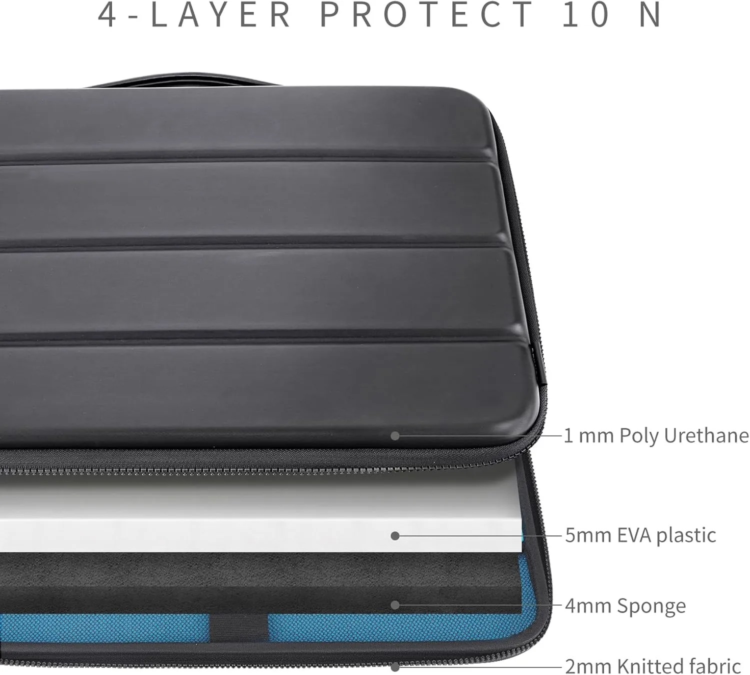 DOMISO 15.6 inch Laptop Sleeve Shoulder Bag Shockproof Computer Bag Waterproof EVA Protective Carrying Case for 16" MacBook Pro/Max M2 M1 2019-2023,15"-16" Asus HP Dell Laptop,Dell XPS 15,Black