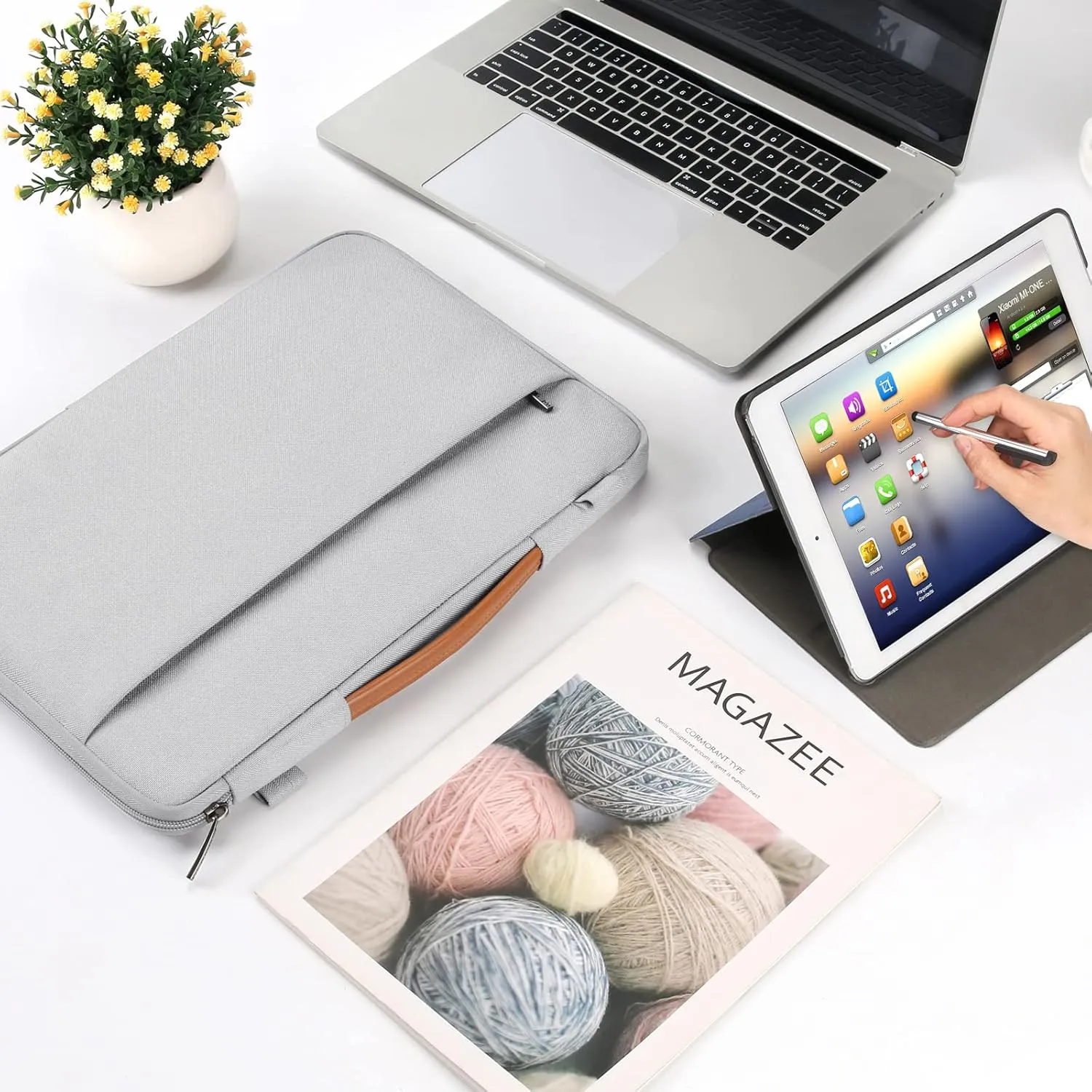DOMISO Laptop Bag Cover - 17.3" Waterproof & Shockproof Notebook Sleeve Case for HP, MSI, Lenovo & More - Grey