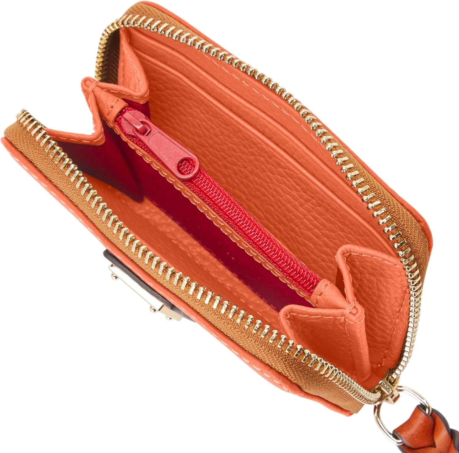 Dooney & Bourke Wallet, Pebble Grain Large Zip Around Credit Card Case Wallet - Pink