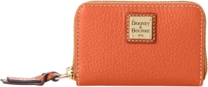 Dooney & Bourke Wallet, Pebble Grain Large Zip Around Credit Card Case Wallet - Pink