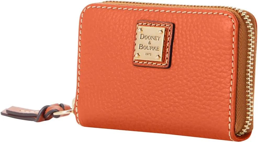 Dooney & Bourke Wallet, Pebble Grain Large Zip Around Credit Card Case Wallet - Pink