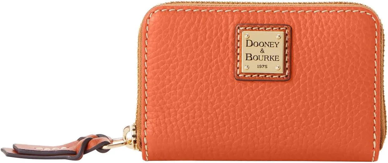 Dooney & Bourke Wallet, Pebble Grain Large Zip Around Credit Card Case Wallet - Pink