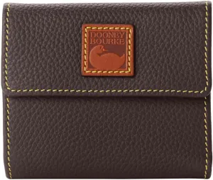 Dooney & Bourke Wallet, Pebble Grain Small Flap Credit Card Wallet - Brown
