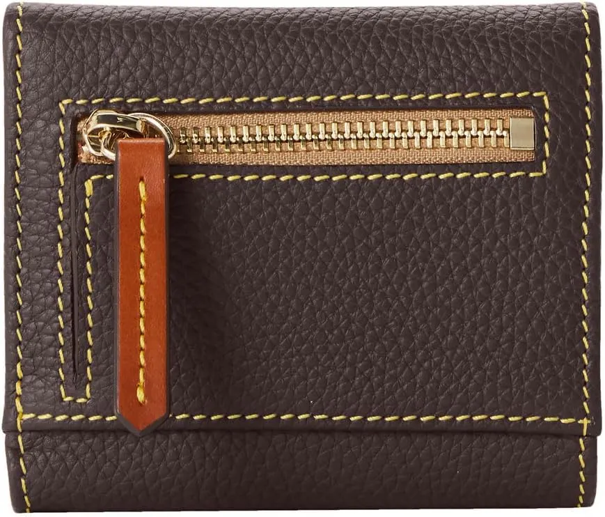 Dooney & Bourke Wallet, Pebble Grain Small Flap Credit Card Wallet - Brown