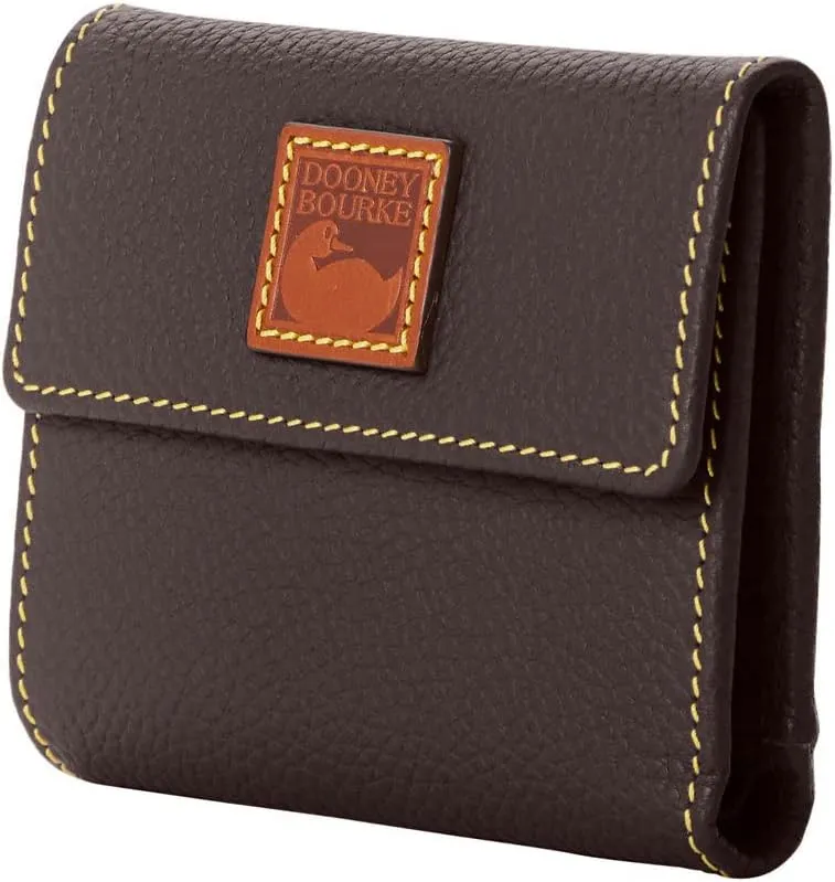 Dooney & Bourke Wallet, Pebble Grain Small Flap Credit Card Wallet - Brown