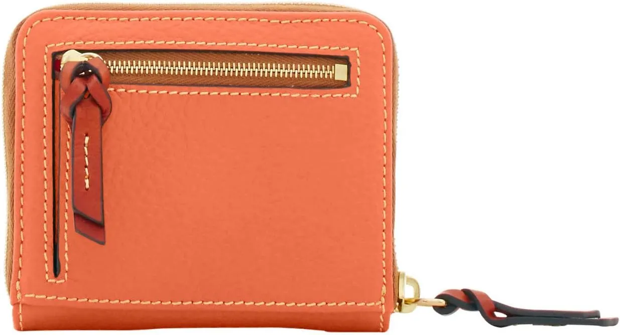 Dooney & Bourke Wallet, Pebble Grain Small Zip Around Wallet - Pink