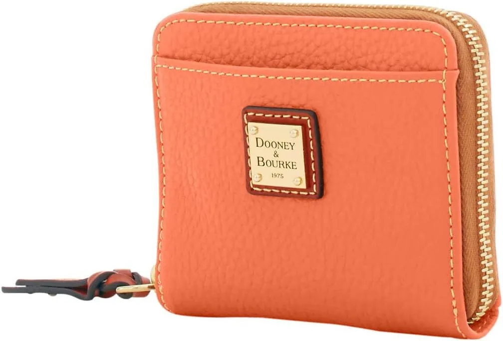 Dooney & Bourke Wallet, Pebble Grain Small Zip Around Wallet - Pink