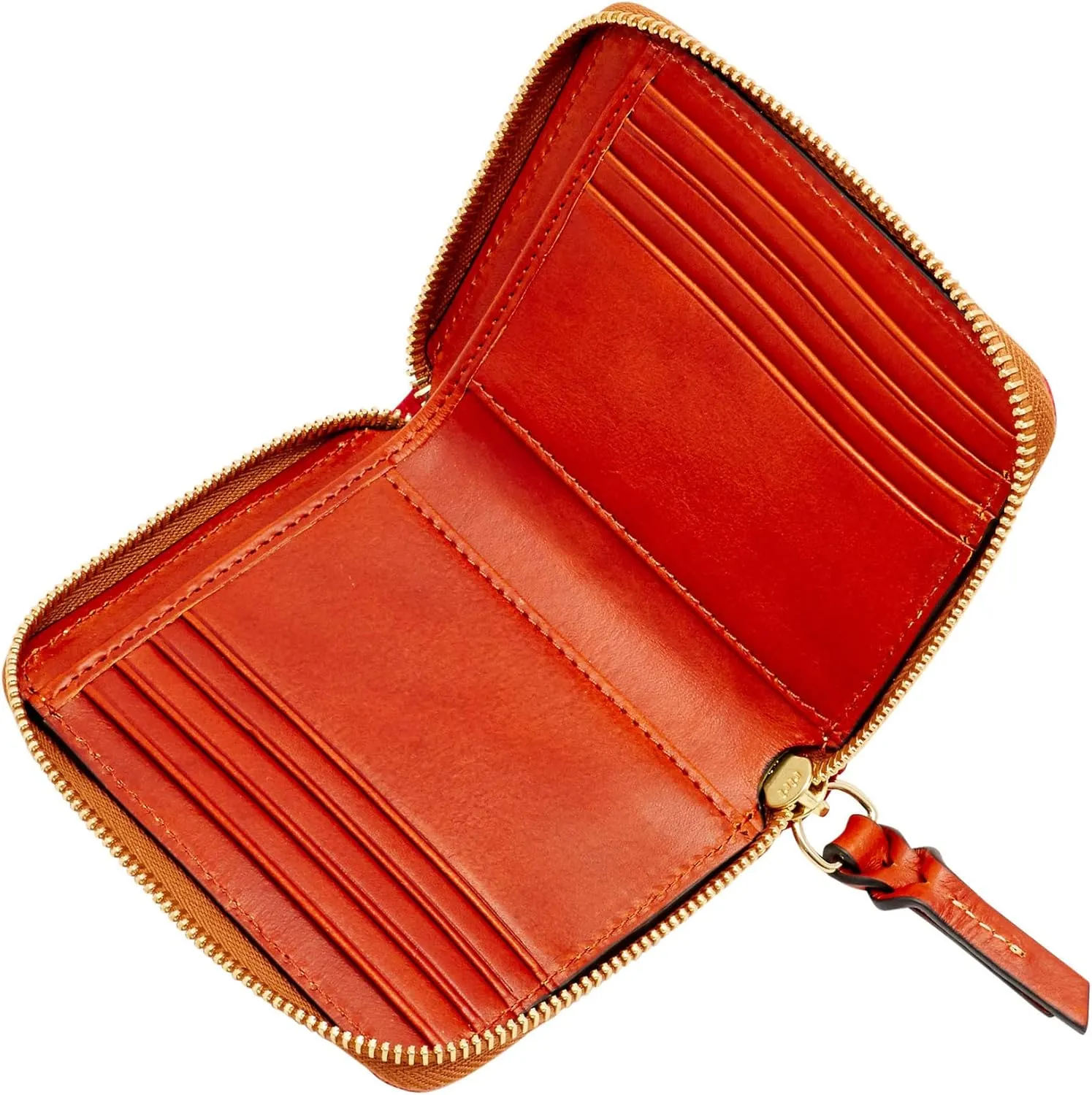 Dooney & Bourke Wallet, Pebble Grain Small Zip Around Wallet - Red