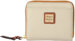 Dooney & Bourke Wallet, Pebble Grain Small Zip Around Wallet - White