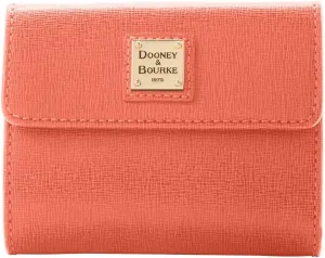 Dooney & Bourke Wallet, Saffiano Small Flap Credit Card Wallet - Pink