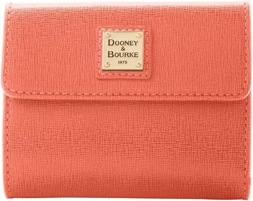 Dooney & Bourke Wallet, Saffiano Small Flap Credit Card Wallet - Pink