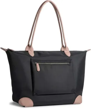 DORIS&JACKY Tote Bag For Women Large Lightweight Designer Leather Nylon Work Shoulder Bag And Foldable Travel Purse