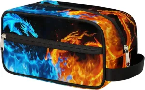 Dragon Water Fire Hanging Toiletry Bag,Travel Hygiene Kits for Boys Mens,Waterproof Makeup Carry-on Bags,Cosmetic Bag,TSA Approved Shave Dopp Kit for Toiletries Shower Bathroom Accessories Gifts