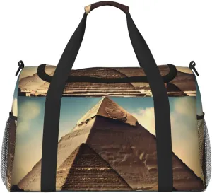 Dreaming Of The Pyramids Of Khufu Hand Travel Bag.Fashionable Design, Large Storage Capacity, Suitable For Business Trips And Short Trips.