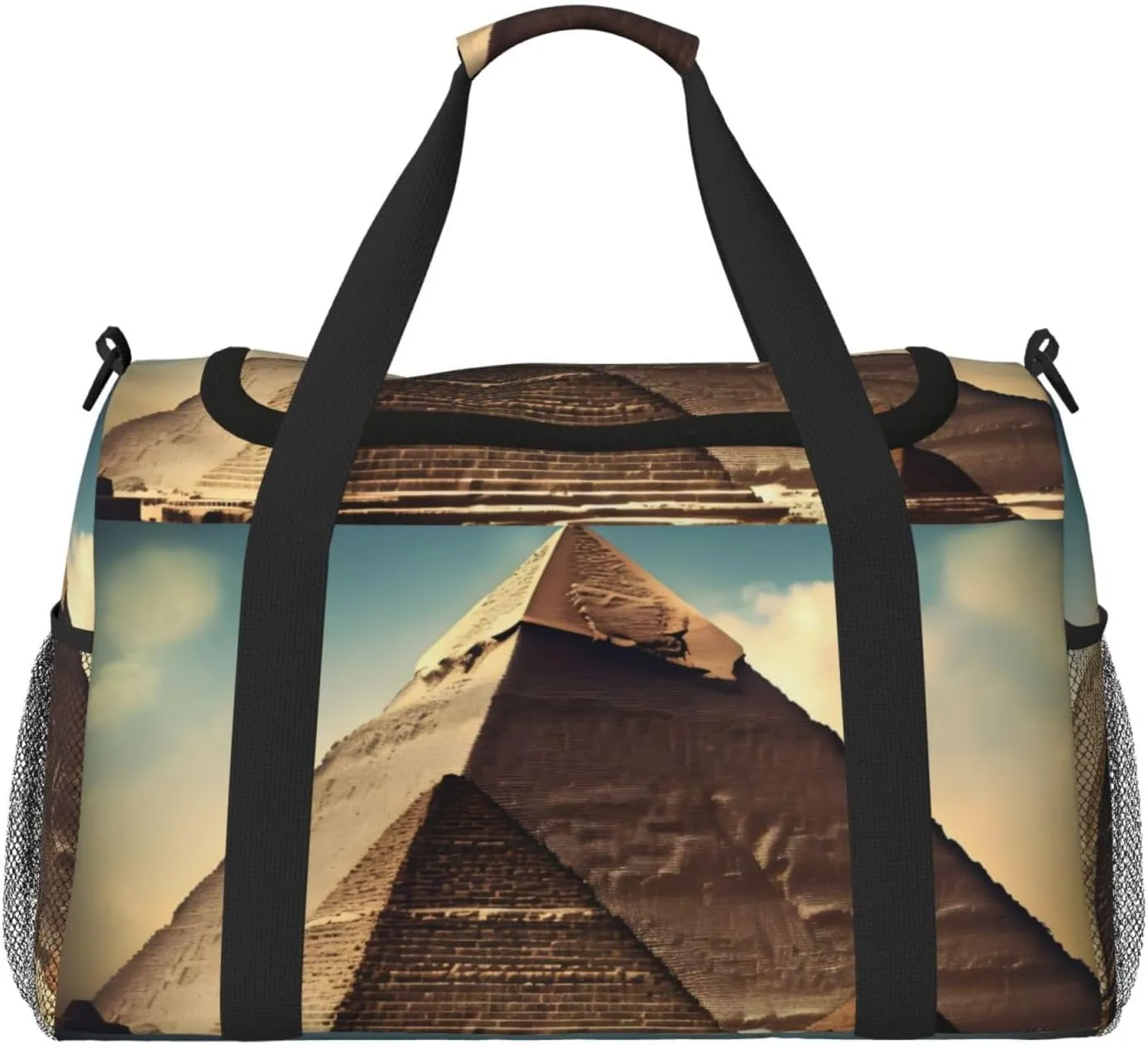 Dreaming Of The Pyramids Of Khufu Hand Travel Bag.Fashionable Design, Large Storage Capacity, Suitable For Business Trips And Short Trips.