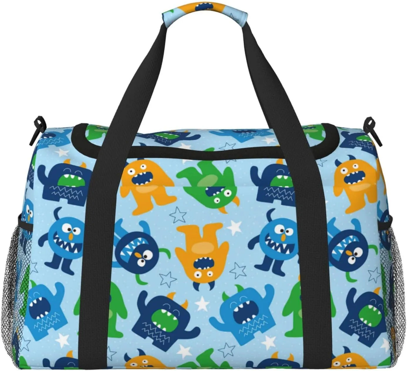 Duffle Bag for Travel, Cartoon Monster Weekender Overnight Duffel Bag, Carry On Bag Gym Bag for Women Men, Personal Item Travel Bag