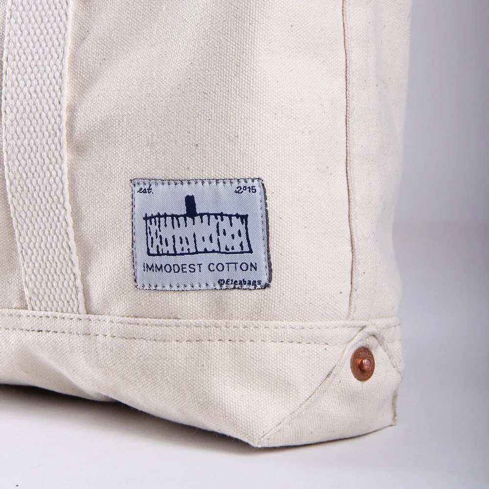 EAST-WEST COTTON CANVAS TOTE