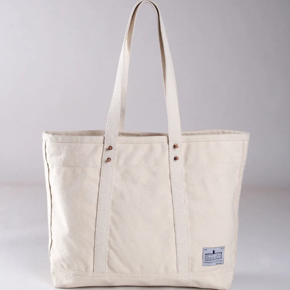 EAST-WEST COTTON CANVAS TOTE