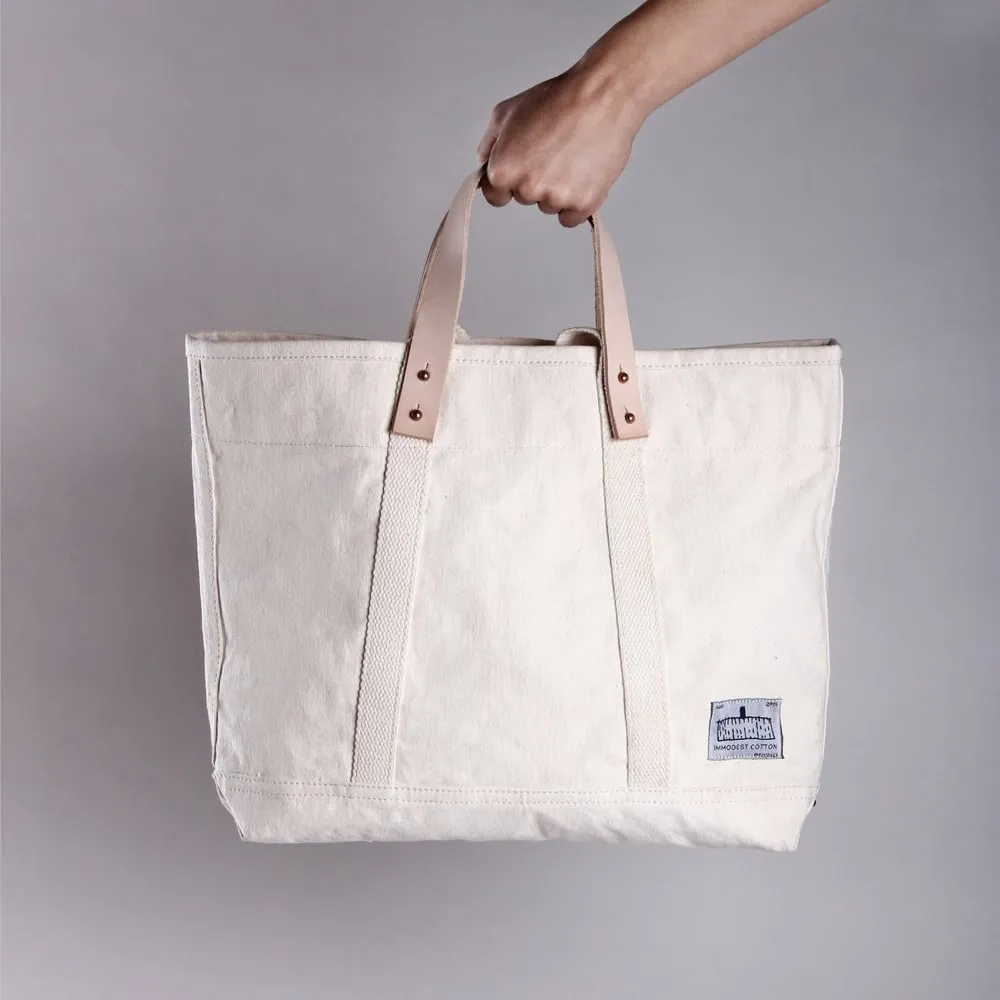 EAST-WEST COTTON CANVAS TOTE