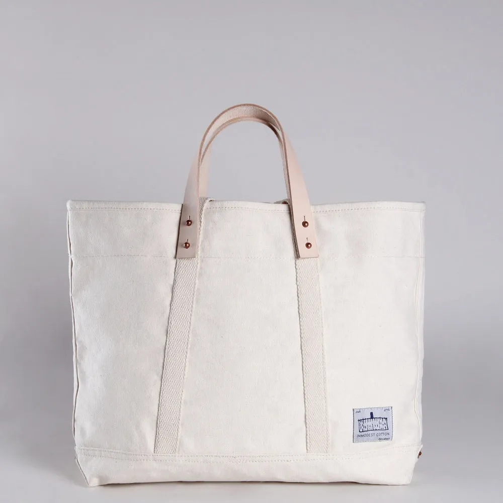 EAST-WEST COTTON CANVAS TOTE