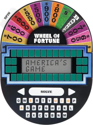 Educational Insights Wheel of Fortune Game - Handheld Electronic Game, Great for Travel, Classic Retro Party Games for Kids, Teens & Adults, Word Puzzle Challenge & Entertaining Gift for Ages 8 