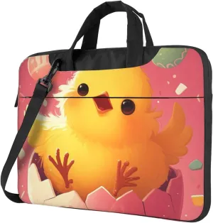 Eggshell chick portable single-shoulder laptop bag, a must-have for multifunctional business travel, made of Oxford cloth, stylish shockproof design, size is 13 in
