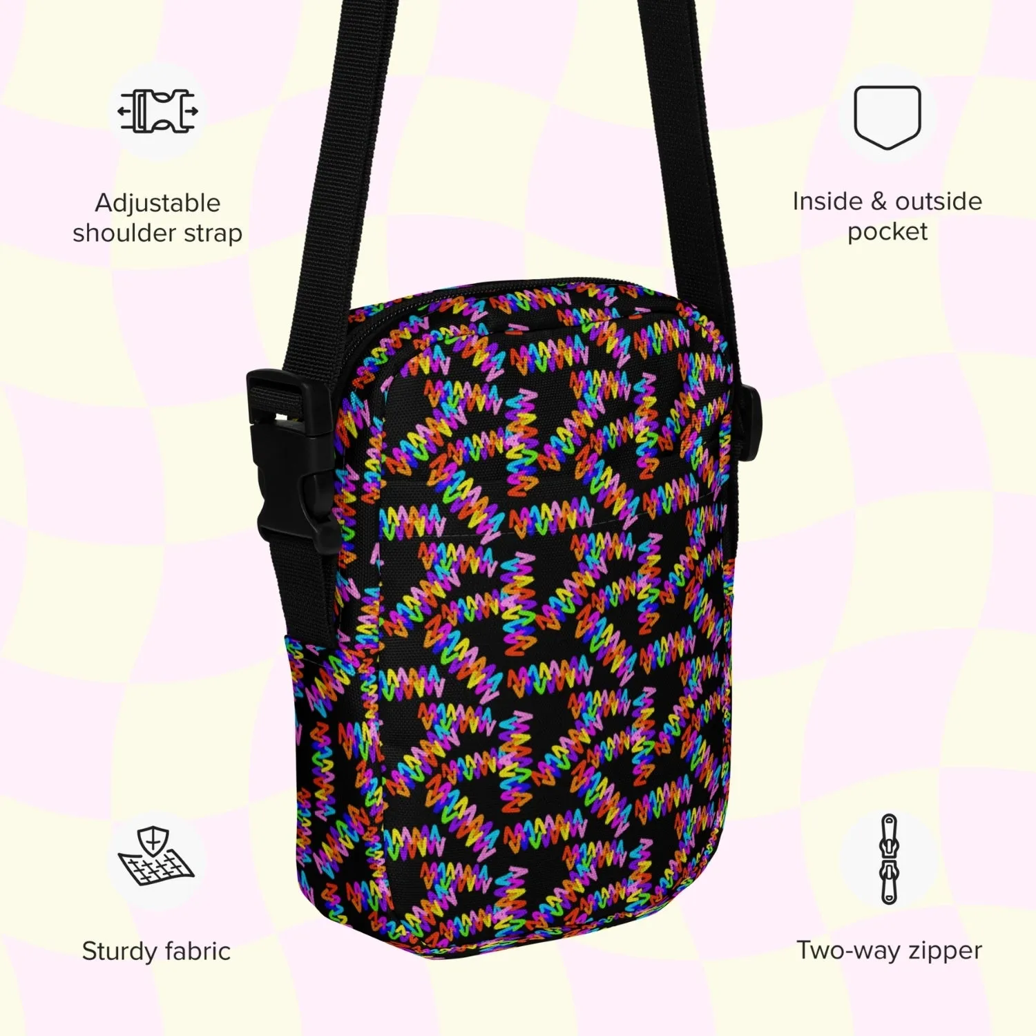 Electric Zigzag Mini Crossbody Bag