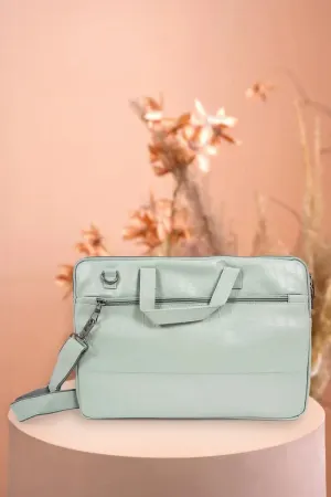 Elegance - Men’s Premium Leatherette Laptop Bag( Green )