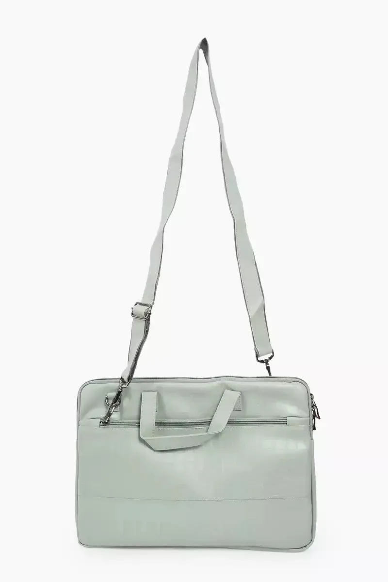 Elegance - Men’s Premium Leatherette Laptop Bag( Green )