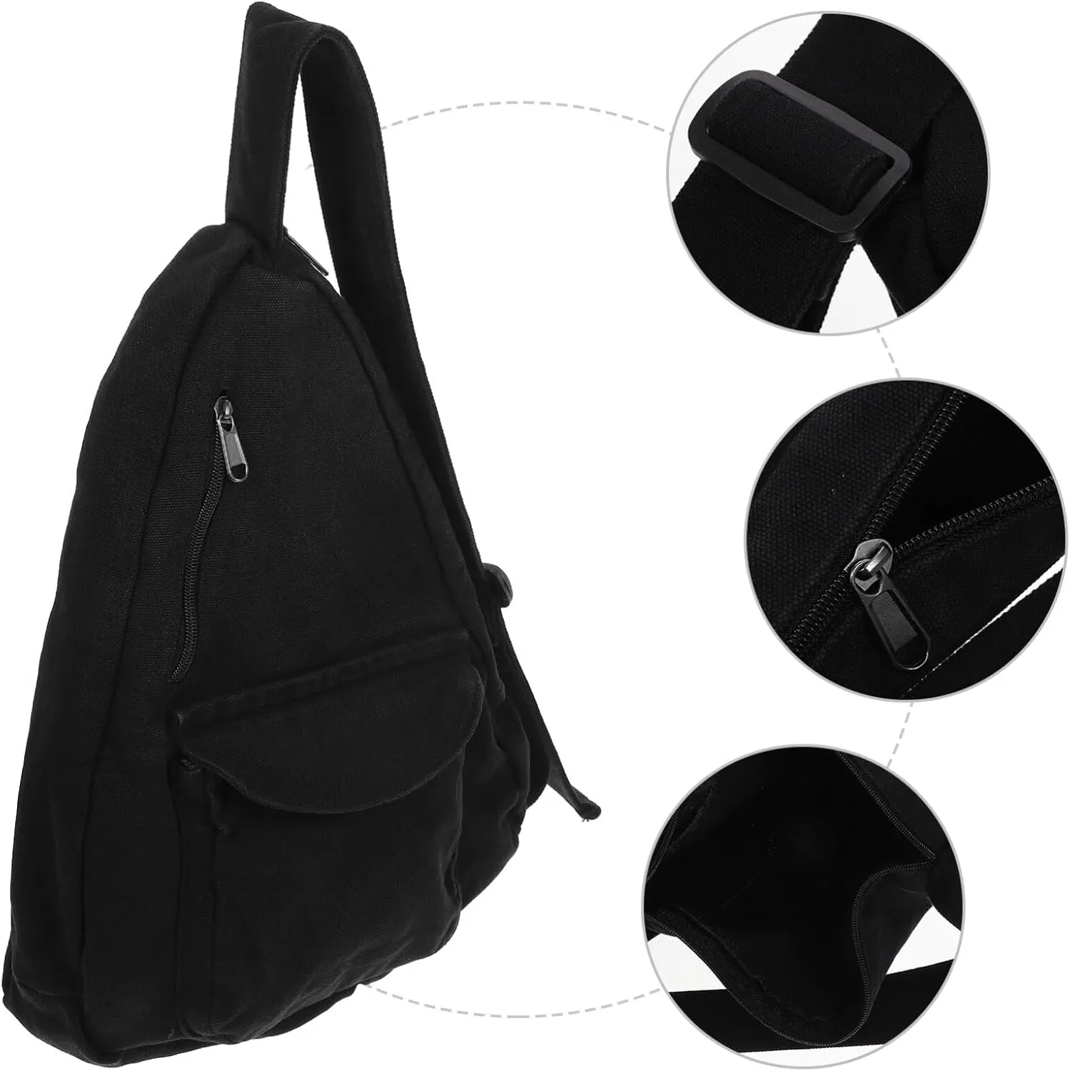 Elegant Women's Crossbody Bag Canvas Shoulder Tote Travel Hobo Bag Large Capacity Comfortable Wear