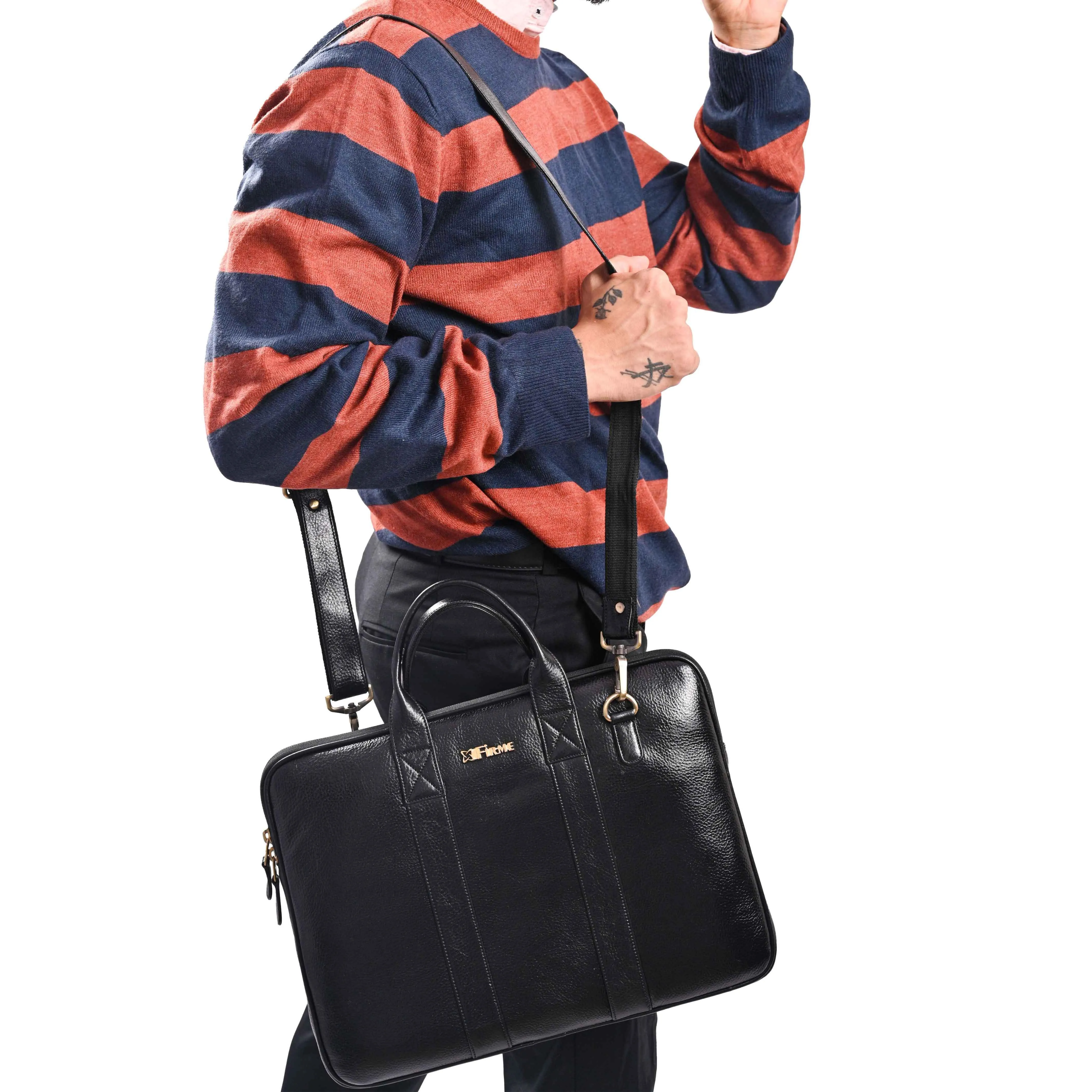 Elvee Leather Laptop Bag