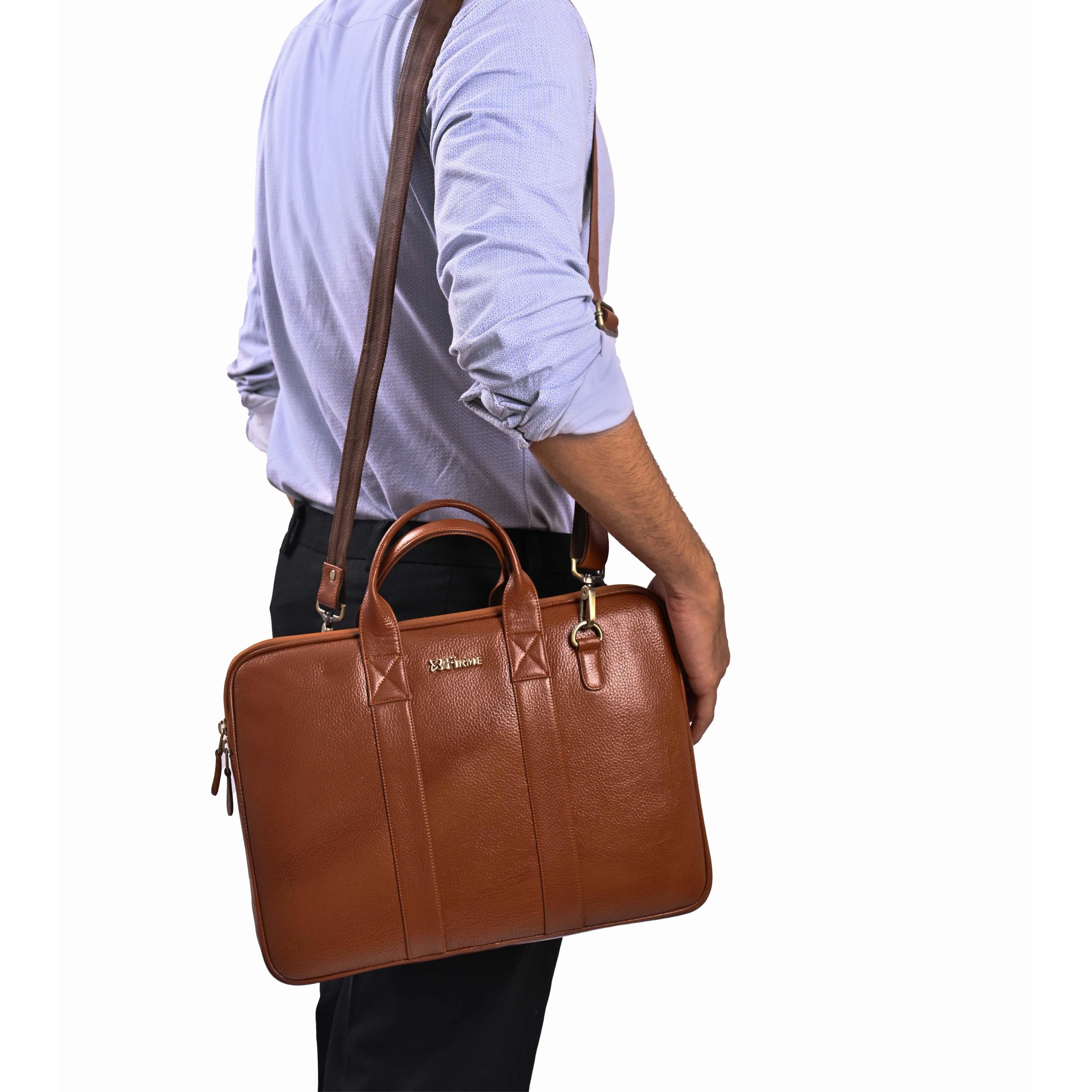Elvee Leather Laptop Bag
