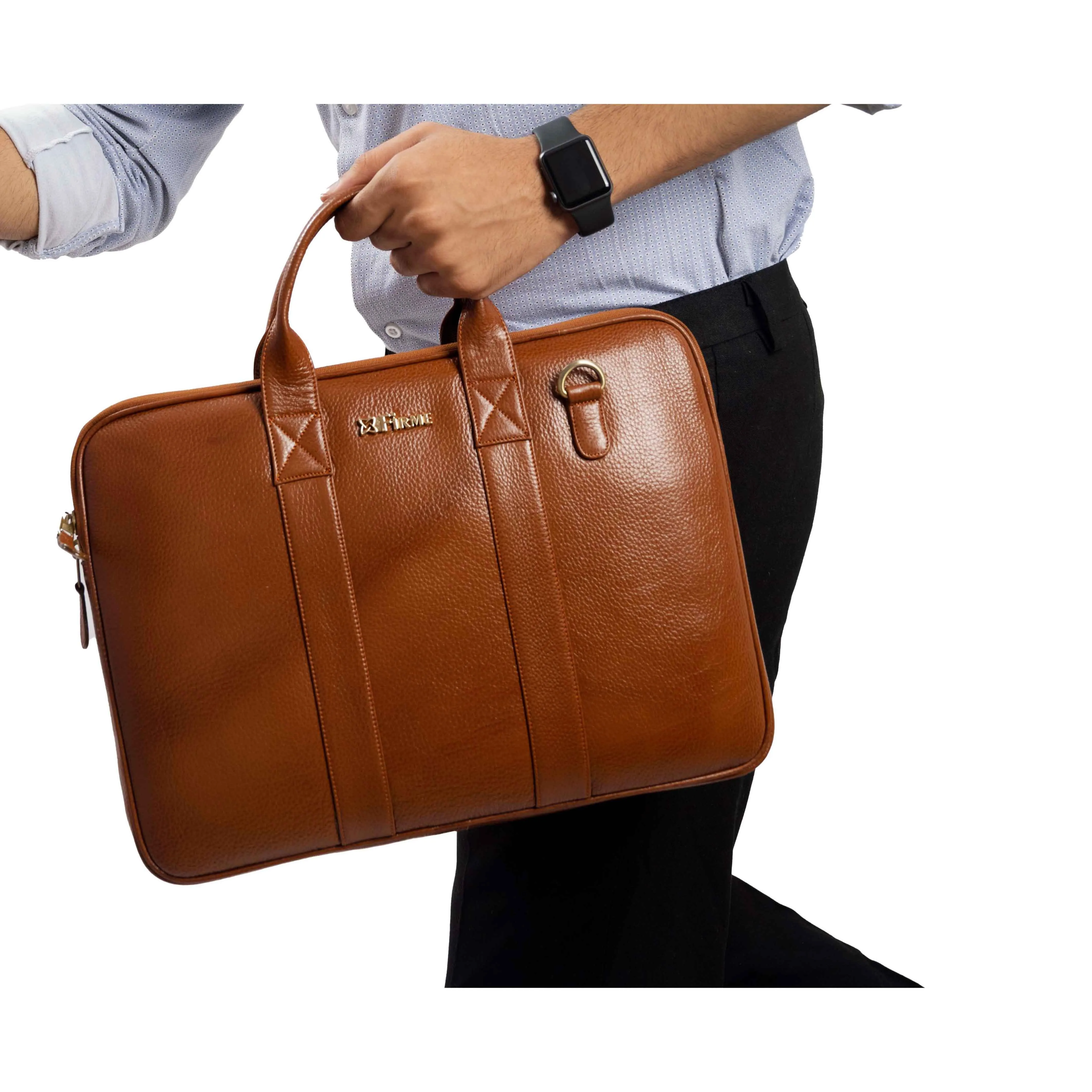 Elvee Leather Laptop Bag
