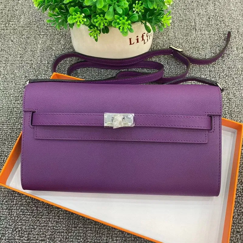 Epsom Leather Inspired Kelli to Go Long Wallet Woman Clutch Bag