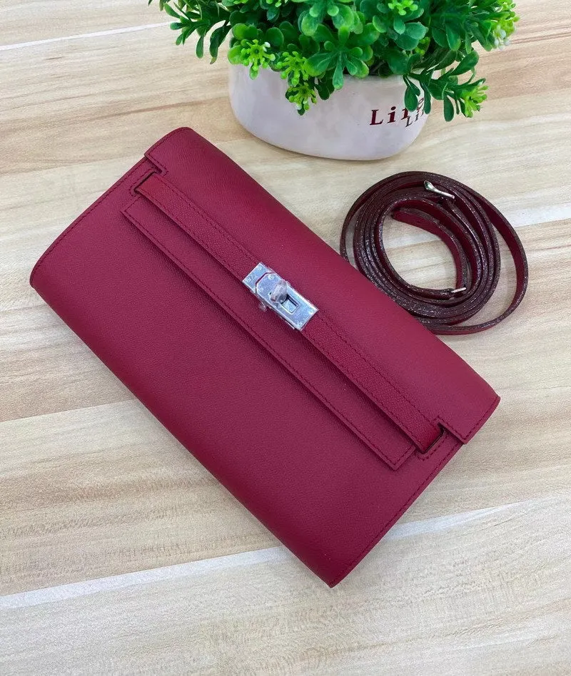 Epsom Leather Inspired Kelli to Go Long Wallet Woman Clutch Bag