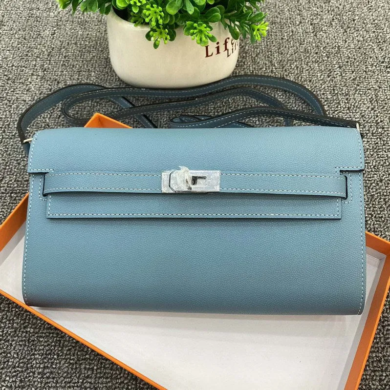 Epsom Leather Inspired Kelli to Go Long Wallet Woman Clutch Bag
