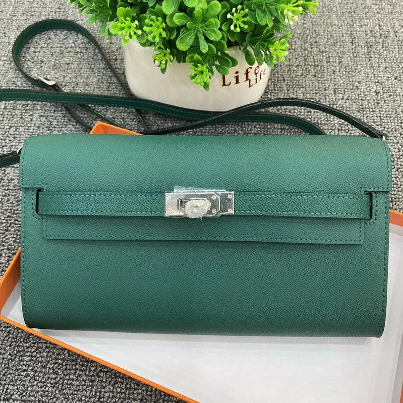 Epsom Leather Inspired Kelli to Go Long Wallet Woman Clutch Bag