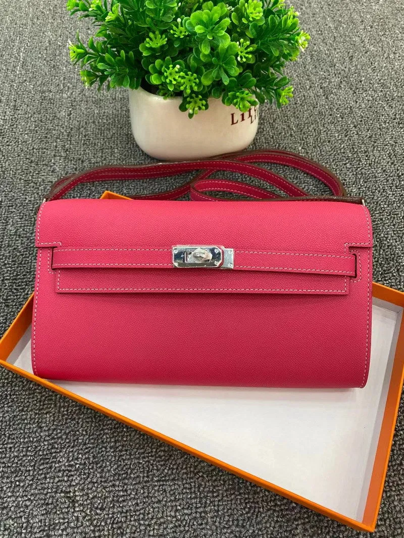 Epsom Leather Inspired Kelli to Go Long Wallet Woman Clutch Bag