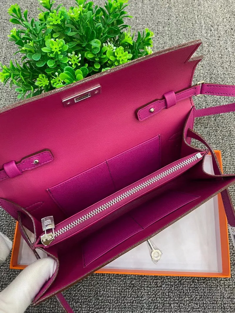 Epsom Leather Inspired Kelli to Go Long Wallet Woman Clutch Bag